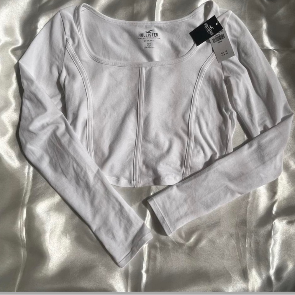 Brand new Size S white corset long sleeve Hollister